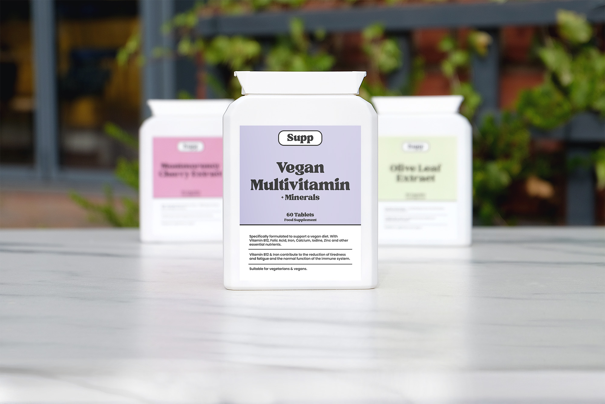 Homepage Hero 3 image showcasing 3 Supp products